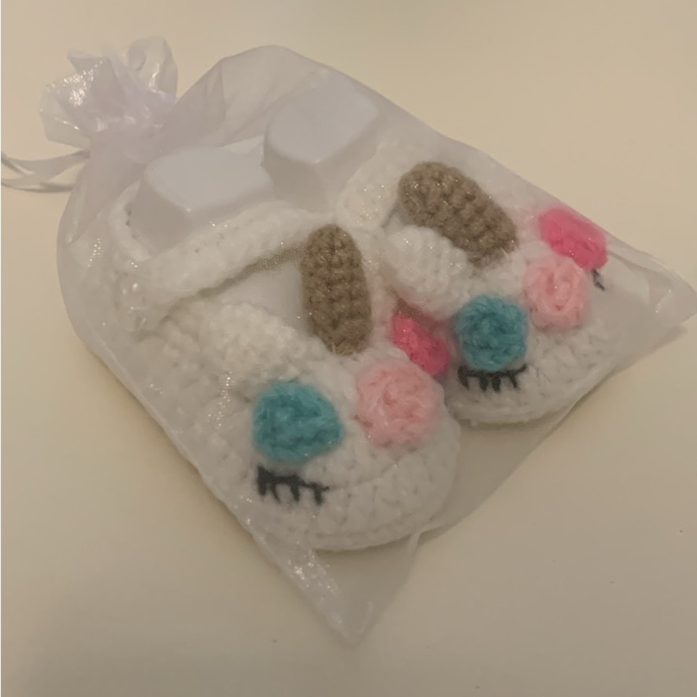 Crochet Unicorn Baby Booties